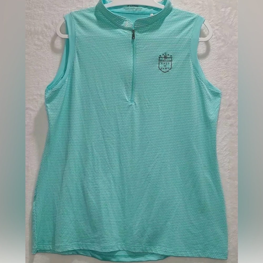 NWT Nancy Lopez DeLux Dri size 1X ladies sleeveless golf shirt